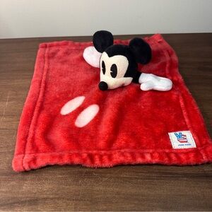 Disney x Junk Food Baby Mickey Mouse Lovey 12” Security Blanket Plush Red
